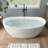 Tidal 60'' Acrylic Freestanding Tub Freestanding Soaking Bathtub-124883377