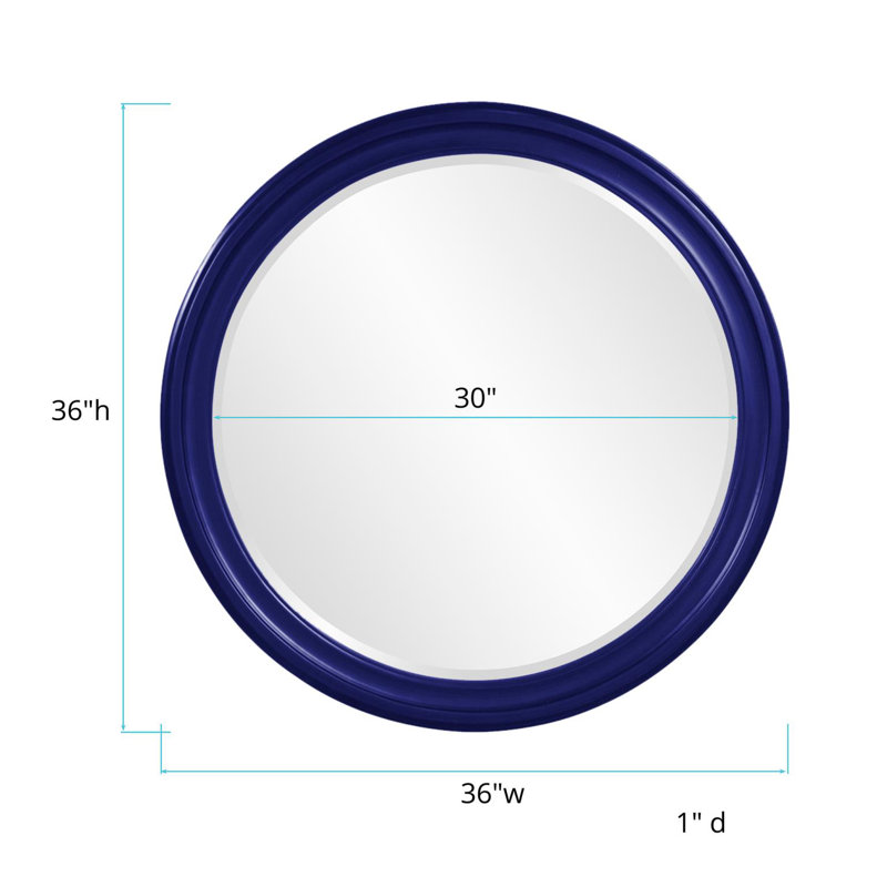 Miroir biseauté moderne et contemporain Talvi, Bleu marine