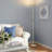Sky 63" Cream Modern LED Torchiere Floor Lamp With Adjustable Head-694015156