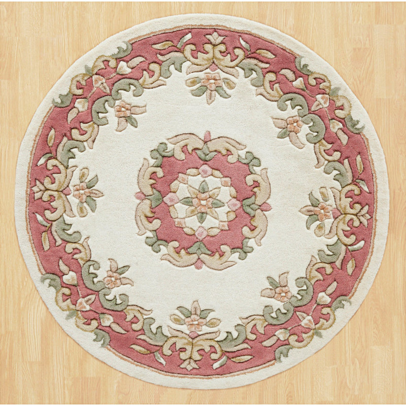 Hounslow Oriental Wool Hand Tufted Area Rug, Round 120cm