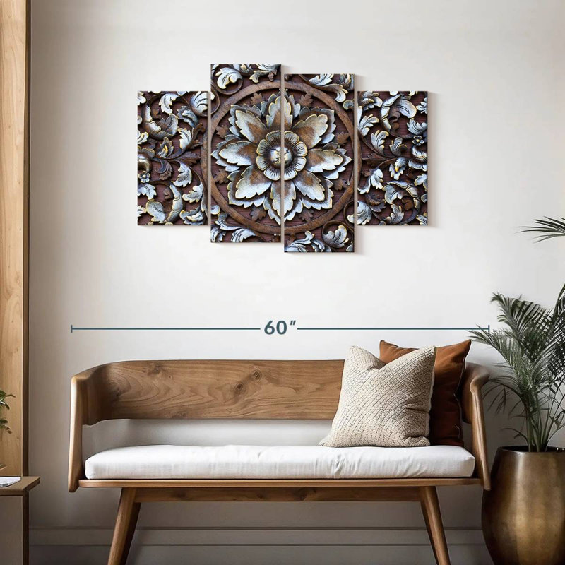 Fleur de bois sculptée Senne
