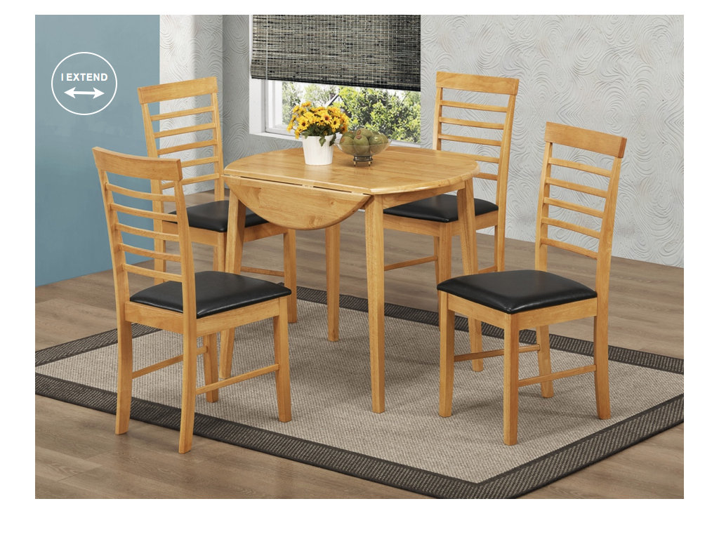 Winfield Drop Leaf Solid Oak Dining Set