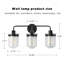 3 lumières avec abat-jour en verre transparent, applique moderne, luminaire d'intérieur industriel pour salle de bain, salon, chambre à coucher, évier de cuisine, douille E26, [sans ampoule]-1006834930