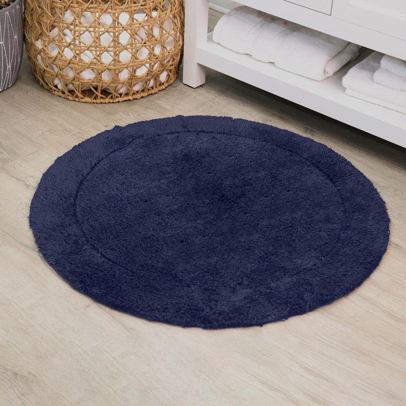 Tapis de salle de bain, Marine, Rond 30 po