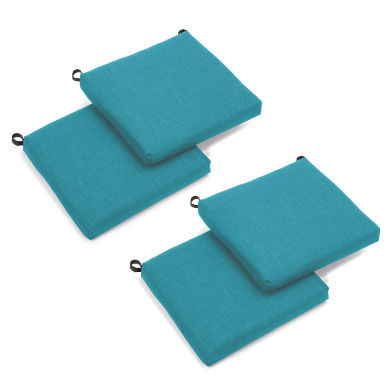 Outdoor 3'' Seat Cushion, Aqua Blue