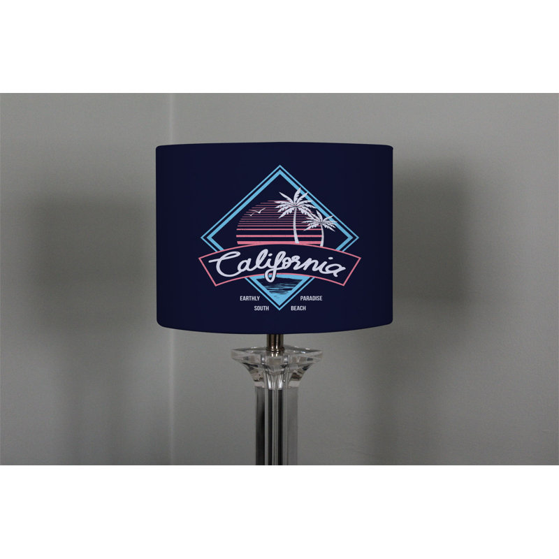Cotton Drum Lamp Shade ( Uno ), 22cm H x 25cm W x 25cm D