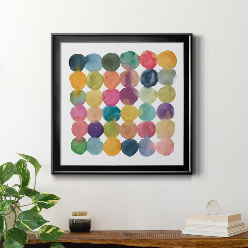 Spectrum Connections - Peinture sur toile encadrée, H 26,5 po x l 26,5 po x P 1,5 po, Cadre noir