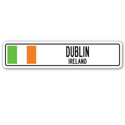 Benites Dublin, drapeau de l'Irlande, plaque de rue en aluminium