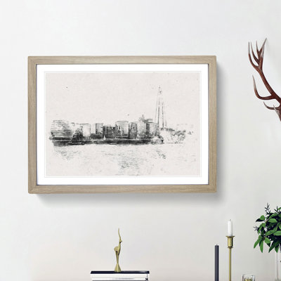 The Shard and London Skyline - Picture Frame Painting Print