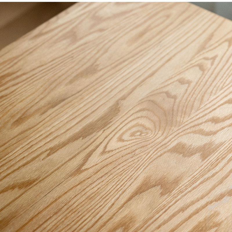 63" Solid Oak Wood Dining Table, Bois de chêne