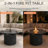 Areefa 49.21" W Round Aluminum Propane Fire Pit Table