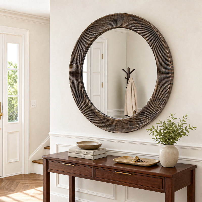 Miroir mural 47 po, Brun antique