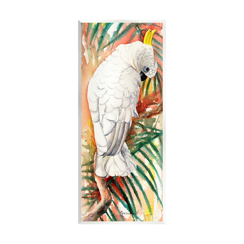 Art mural de cacatoès et branches vives par Christine Reichow