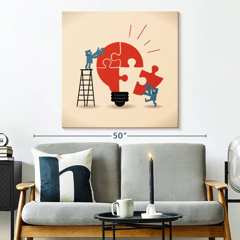 Keiri Building The Idea, 33" H x 33" W