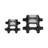 Douwina 2 Pieces Barwa Objects With Crystal Cubes, Black