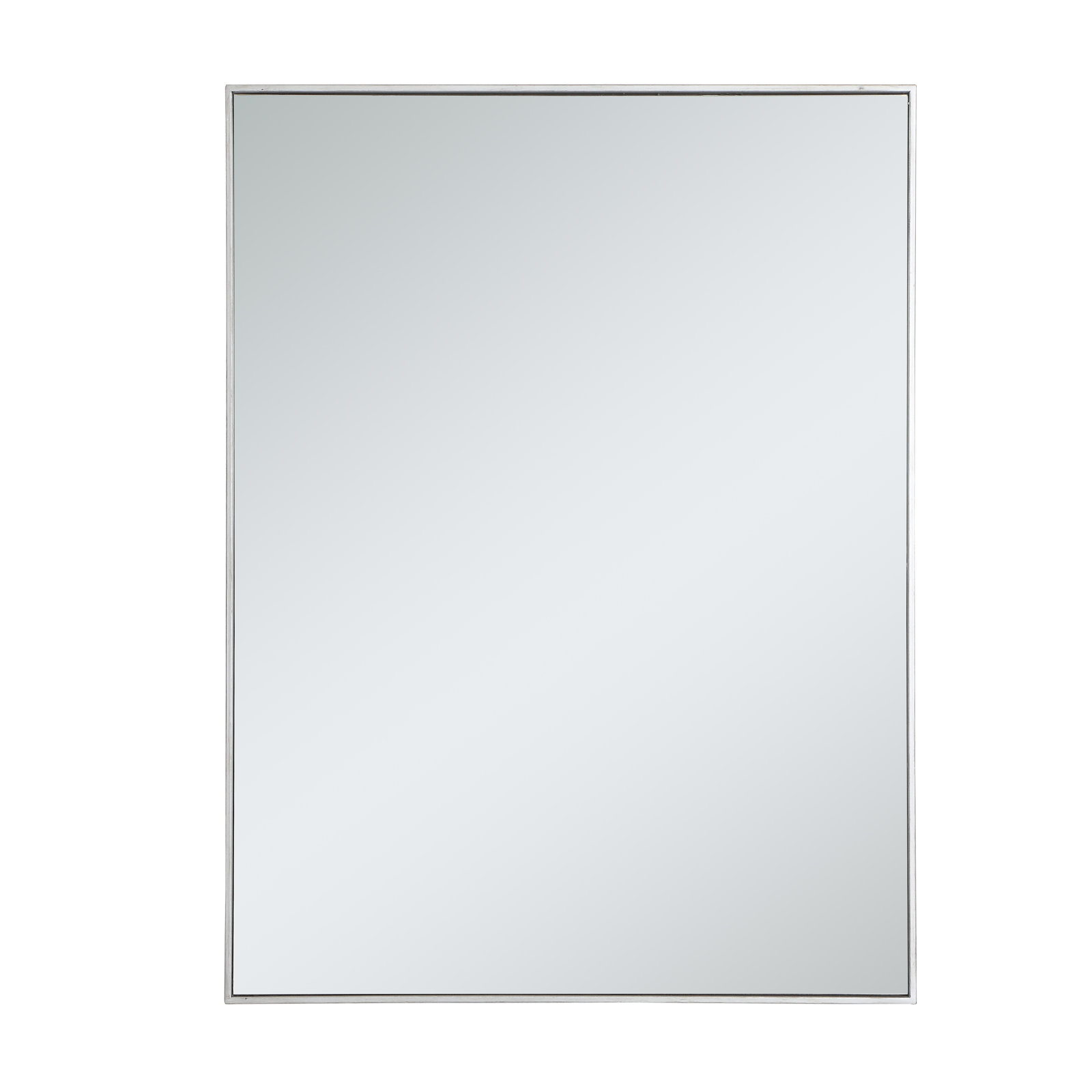 Sabine Metal Rectangle Wall Mirror, 48" x 36", Silver