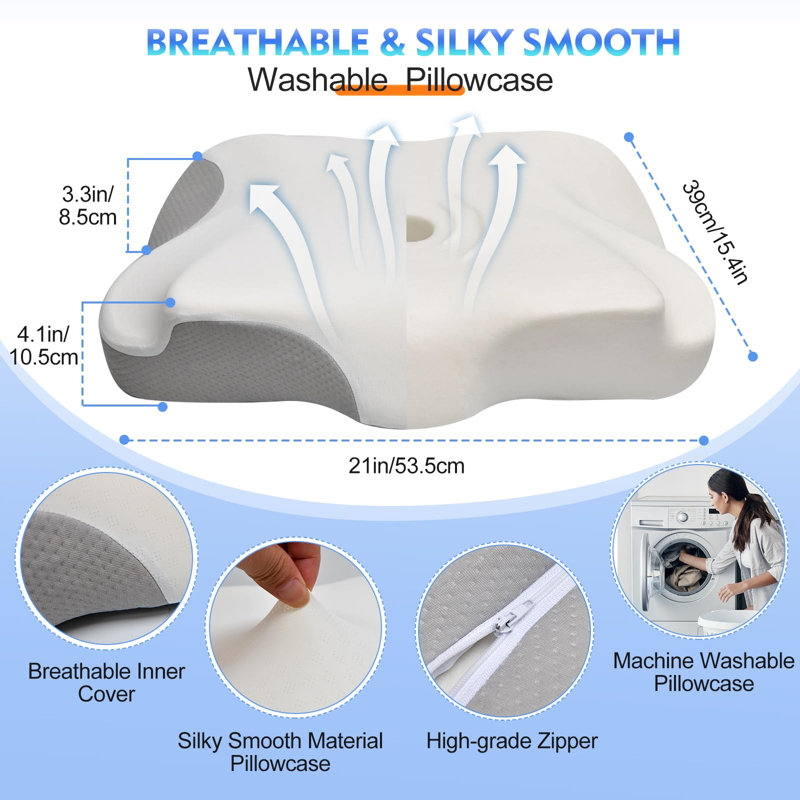 Ergonomic Memory Foam Cervical Pillow – Contour Support for Side, Back & Stomach Sleepers, Queen