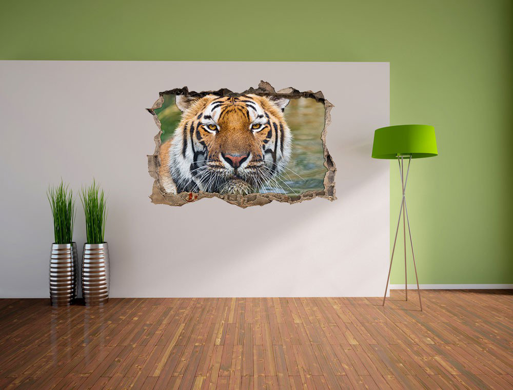 Entspannender Tiger Wandsticker