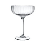 Villeroy & Boch Rose Garden Collection Champagne Coupes, Set of 4, Clear, Dishwasher Safe Glasses for Sparkling Wine, Prosecco, and Champagne, Champagne Bowls in Vintage Design, Crystal Glass