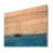 Lonely Sailboat Sails Sea Dawn - Boat Sailing Wood Wall Art On Natural Pine Wood-549109057
