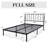 Rollingwood Vintage Low-profile Metal Bed Frame with Chevron-Inspired design Headboard-1106370825-1106370828