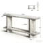 Console 71 po, canapé de couloir à 2 niveaux derrière le canapé