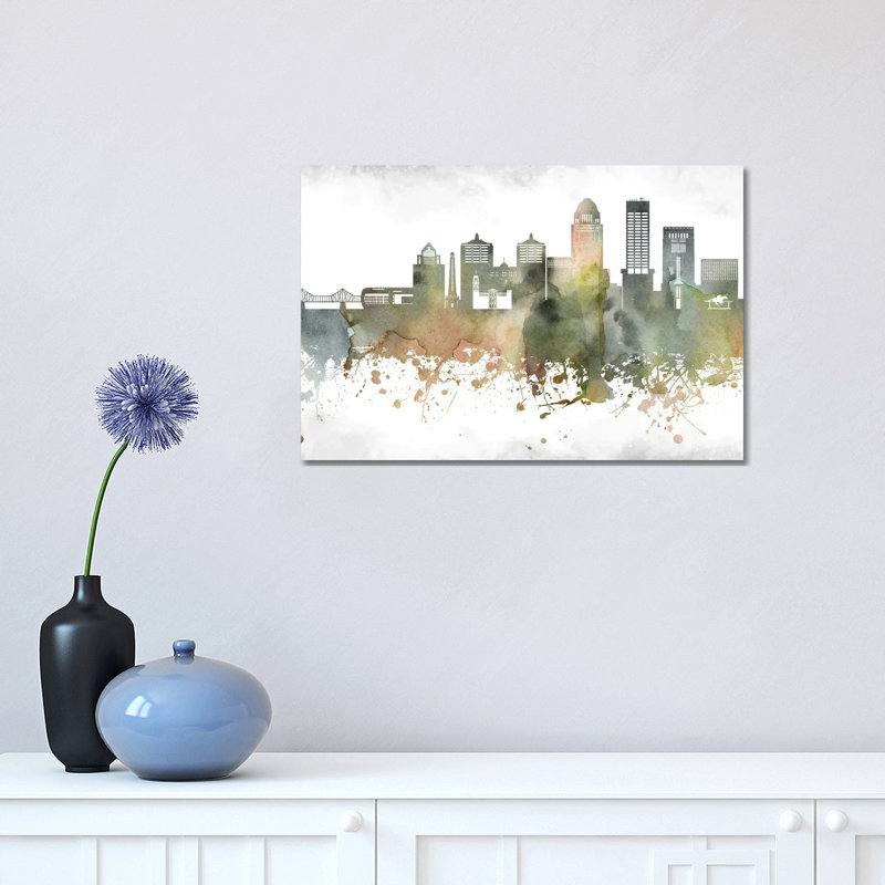 Louisville Skyline 1 Piece Wrapped Canvas Wall Art, 30.48cm H x 45.72cm W x 1.91cm D
