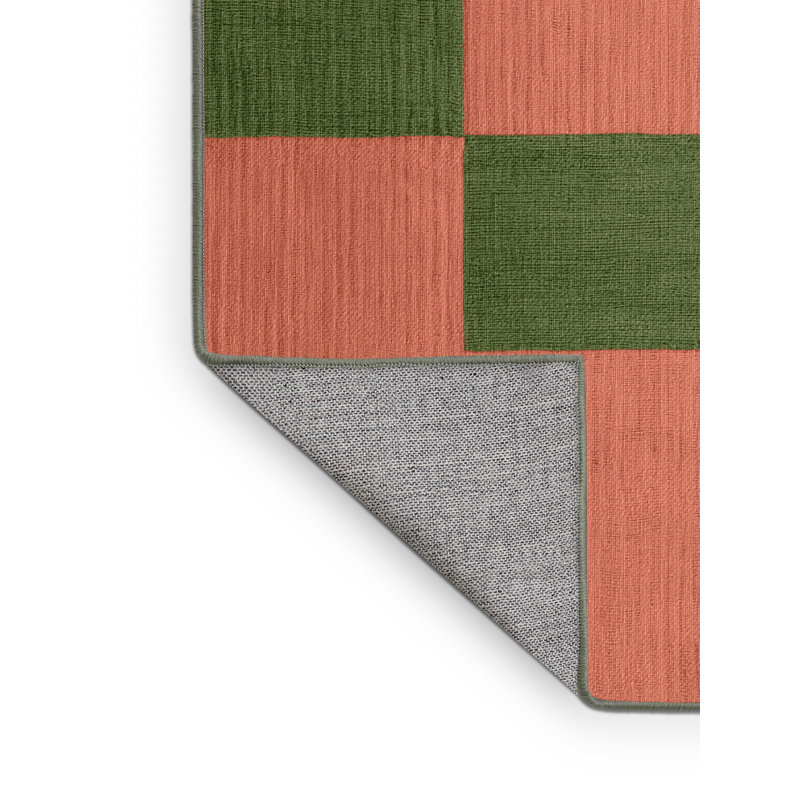 Tapis botanique brun lavable à la machine, Carré 5 pi