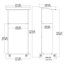 Podium en acrylique transparent assemblé de 23 po x 16 po x 46,3 po avec base en bois d'ingénierie (MDF) et roulettes 2 po 102702 + 1803CROSS - Podium assemblé