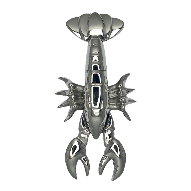 Heurtoir de porte homard Maine, Argent nickel