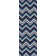 Diego Chevron Handwoven Wool Navy/Brown Area Rug