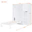 Lit escamotable mural simple avec bibliothèque, armoire supérieure, bureau extensible et rangement latéral-32575126