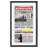 Olley Floating Frame for Newspaper - Composite Wood & Plexiglass - 15x26 - Black