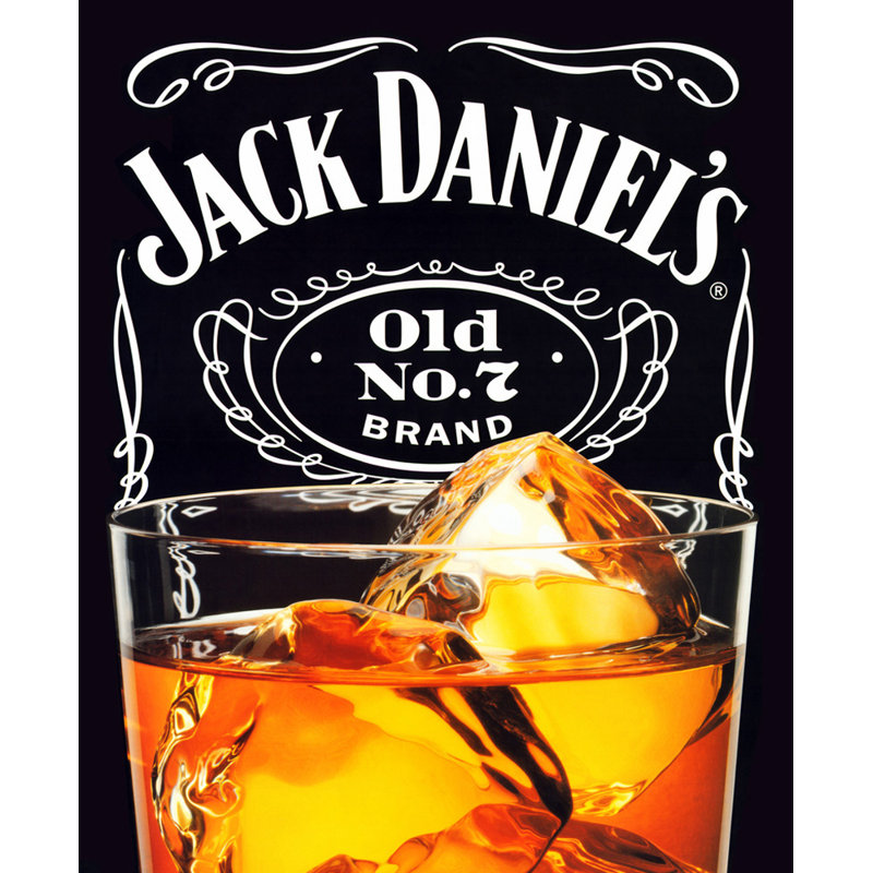Jack Daniel's on the Rocks, 24" H x 20" W