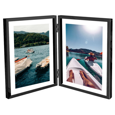 Hinged Floating Metal Frame with Real Glass