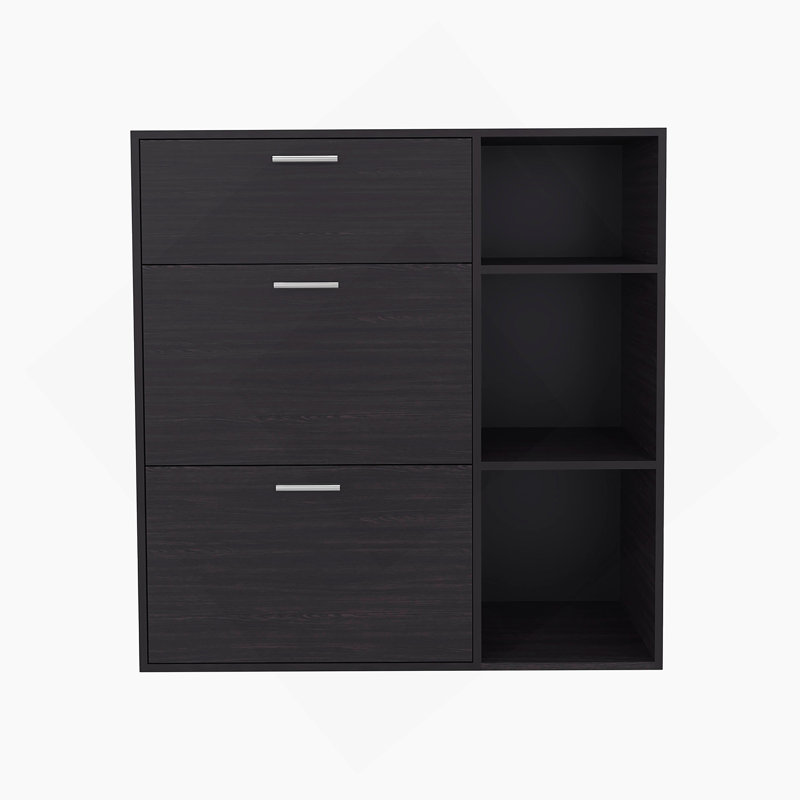 1-Drawer Shoe Storage Cabinet With 2 Tilt-Out Drawers