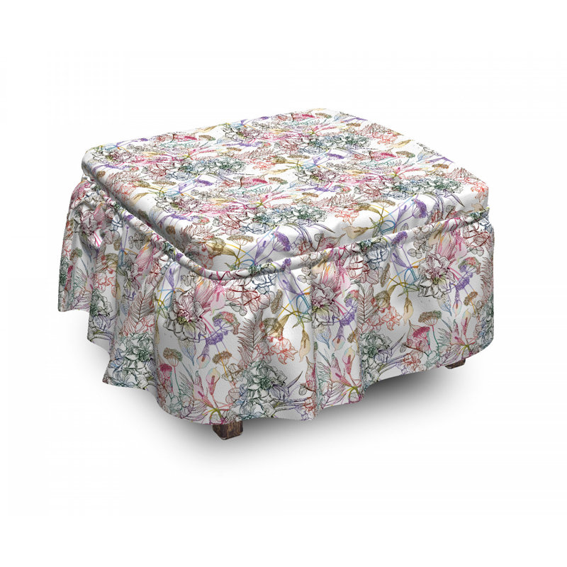 Housse pour repose-pieds spring scroll