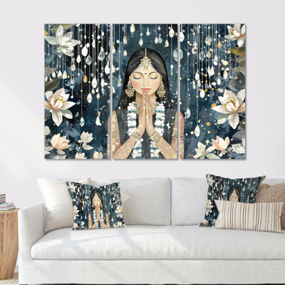 Ensemble de décorations murales «Lakshmi Goddess Of Prosperity Hinduism I»