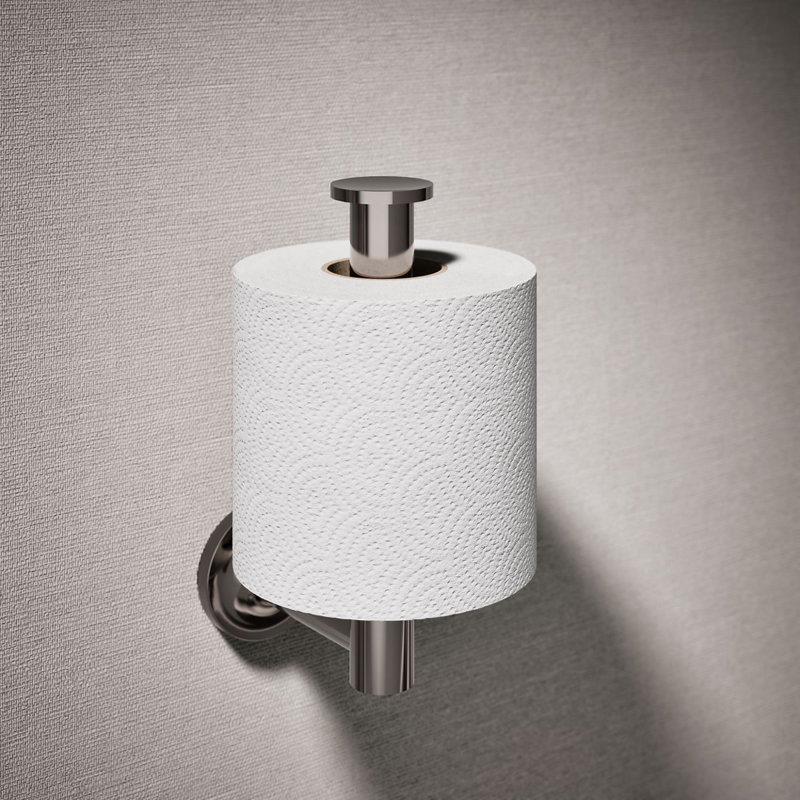 Purist® Vertical Toilet Paper Holder, Wall-Mount Bathroom Toilet Paper Holder, Vibrant Titanium