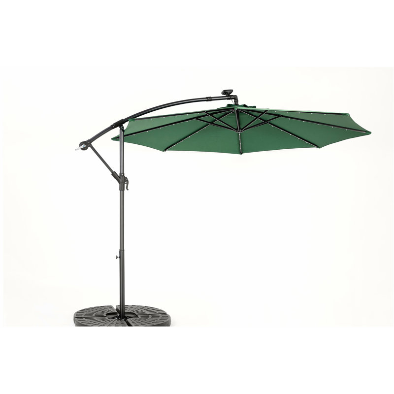 Parasol de marché à DEL 10 pi (bleu marine) (sans base), Vert foncé