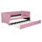 Upholstered Daybed With Ergonomic Design Backrest And Trundle