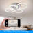 24"L Flush Mount Ceiling Light 4Rings Acrylic LED Ceiling Light with Dimmable Remote Control