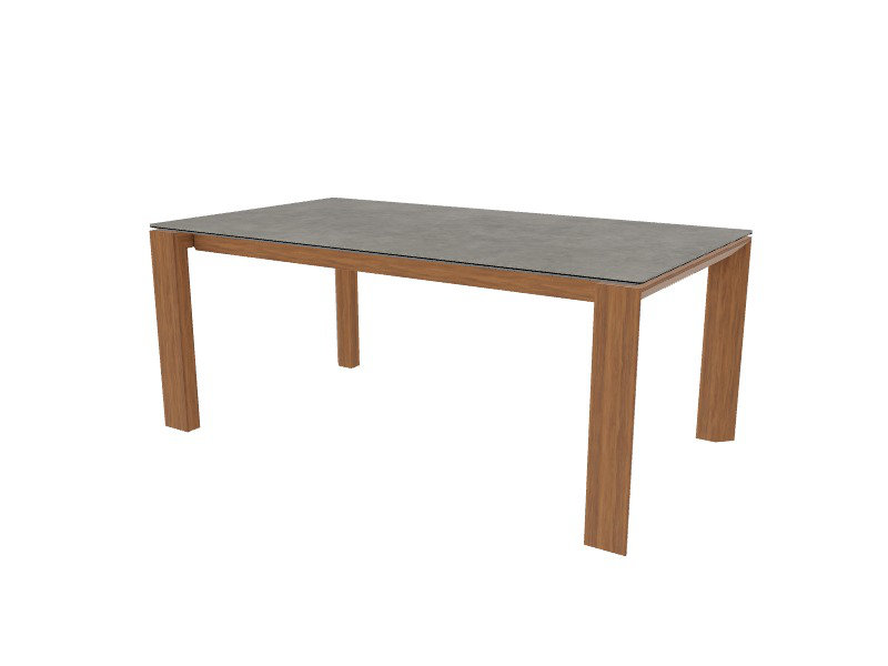 Tables extensibles Omnie, Blanc sel, Canaletto Walnut