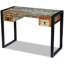 Solid Wood Top Metal Base Writing Desk