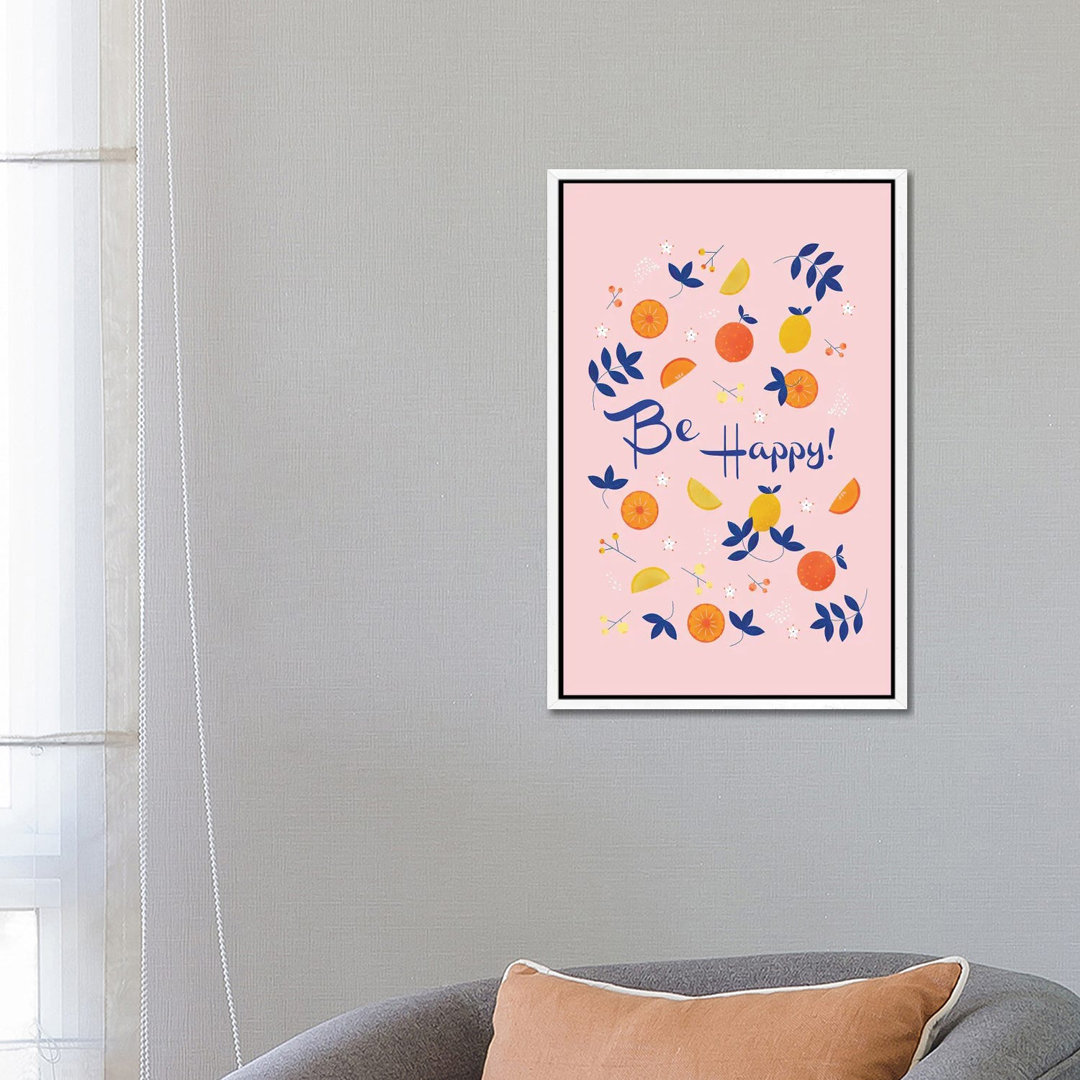 Be Happy! by Show Me Mars - Gallery-Wrapped Canvas GiclÃ©e on Canvas
