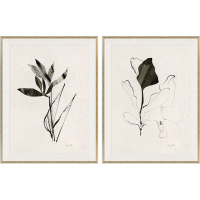 Noir I & II Framed Drawing Print