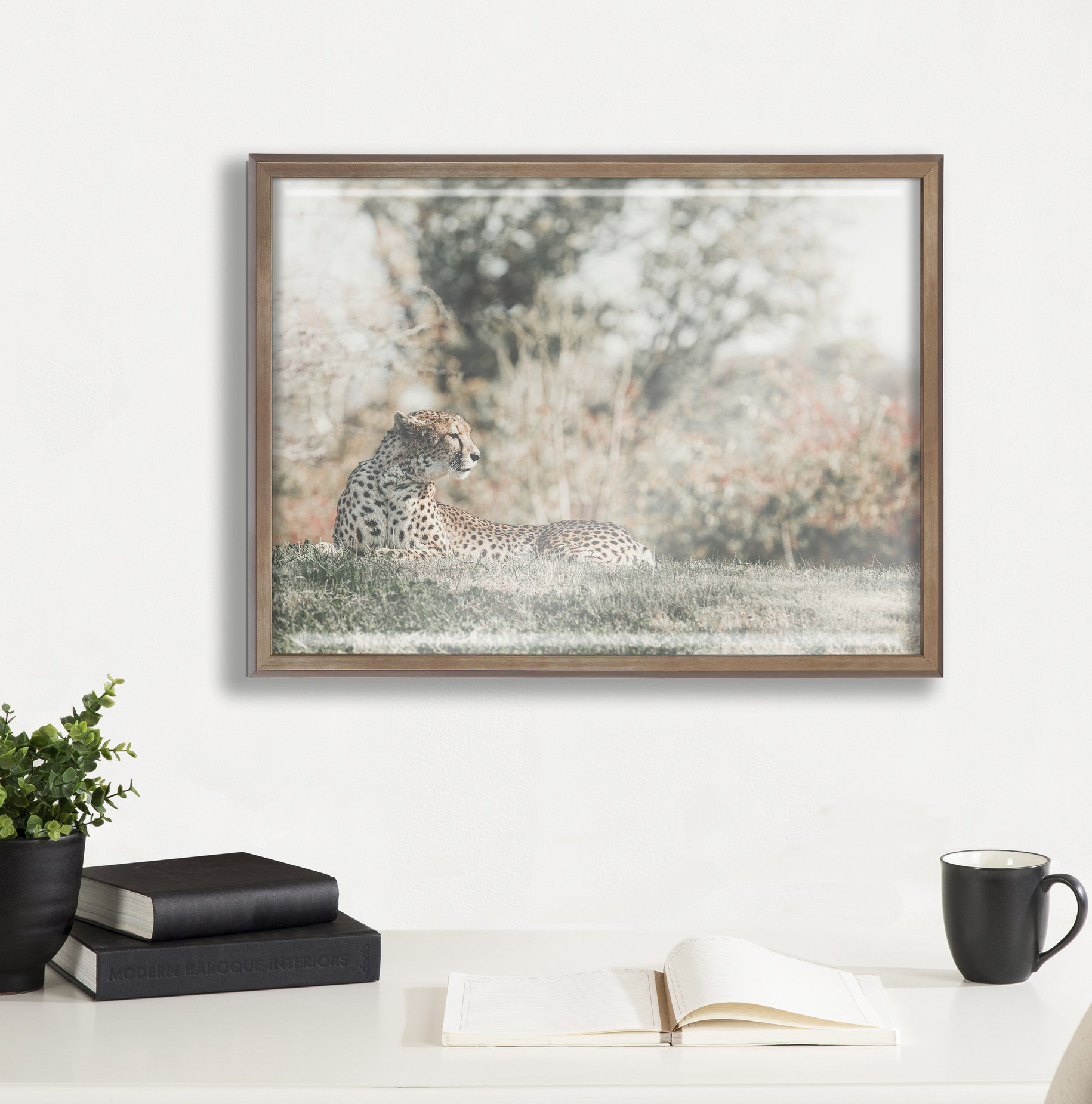 Latitude Run® Blake Cheetah Framed Printed Glass By Alicia Abla 18X24 ...