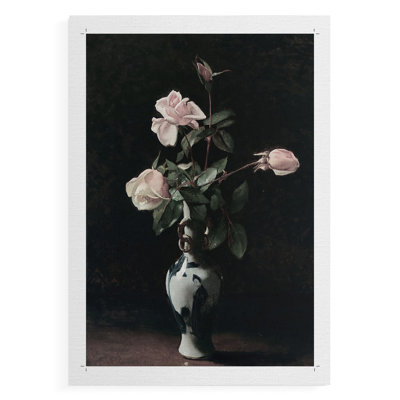 Imprimé floral rétro - impression sur toile seulement - non encadrée