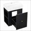 Meuble-lavabo mural de 20 po avec lavabo en céramique, armoire de rangement en panneau de fibres à densité moyenne, tiroir, tablette latérale et poignée dorée - conception moderne peu encombrante-666556154