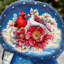 Wise Owl Santa With Bag Hand-Painted Wood Carved Masterpiece By G. Debrekht-1716077620